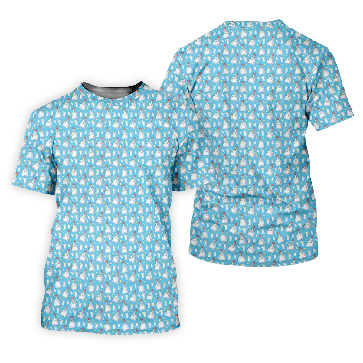 Shot Bottles Of Tequila Cinco De Mayo Celebration Fiesta Themed Golf Shirts For Men