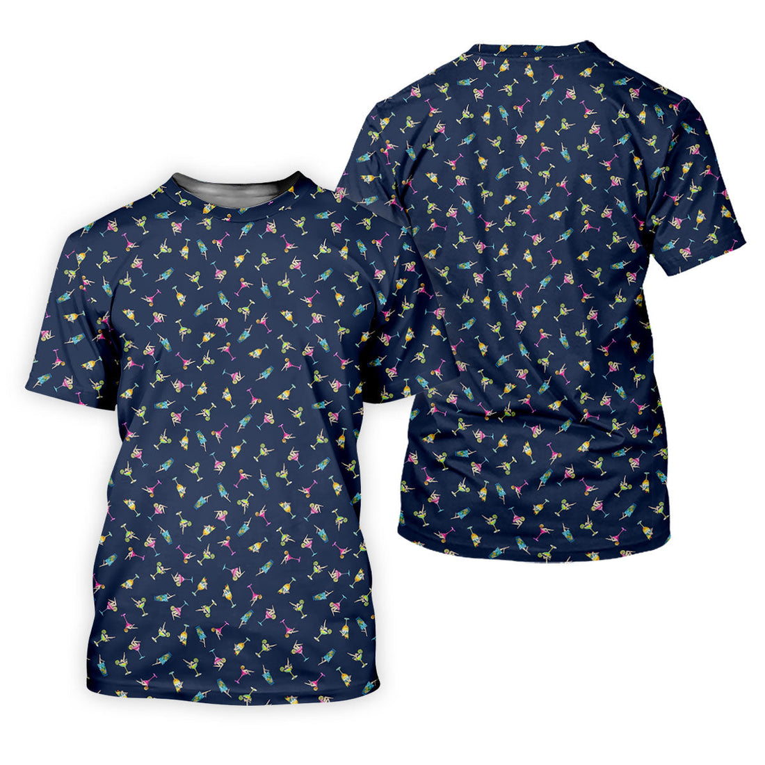 Tropical Cocktail Pinup Pattern Golf Shirt, Women’s Golf Apparel, Golf Polo For Women