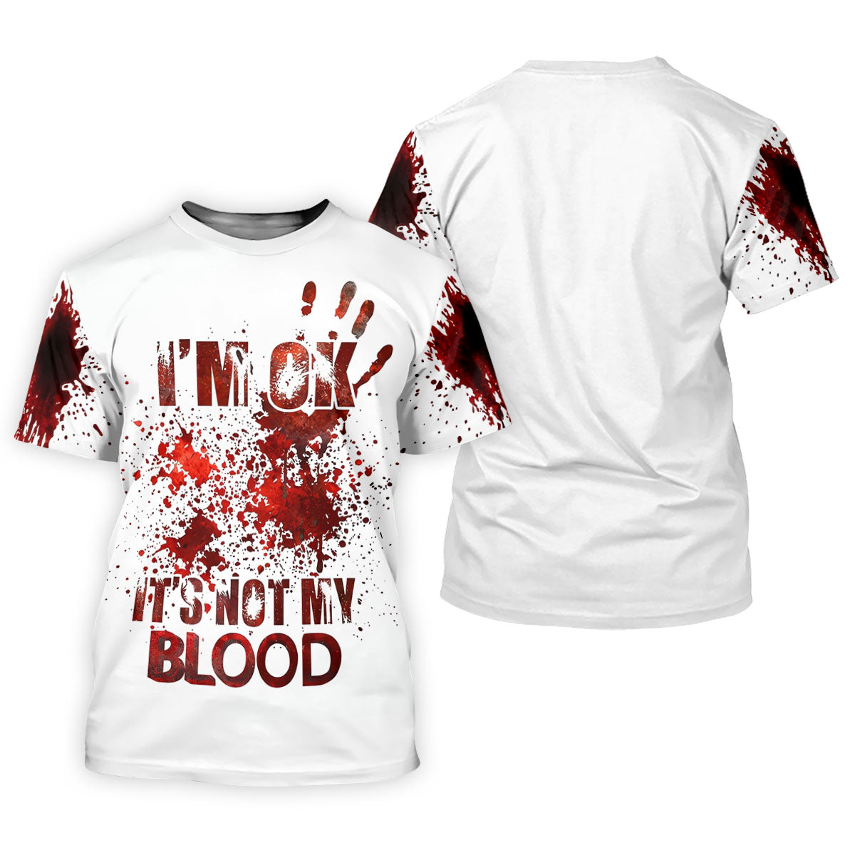 I'm OK It's Not My Blood Halloween Golf Polo Shirt, Printed Golf Shirt, Womens Golf Polo