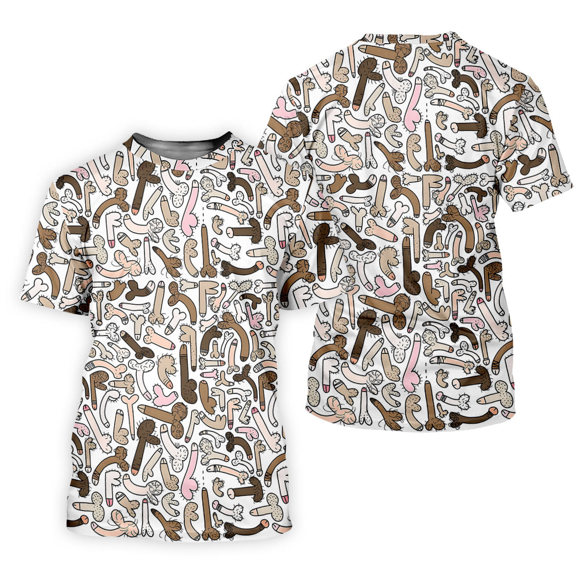 Funny Adult Doodle Novelty Pattern Polo Shirt, Womens Golf Polo, Golf Shirts For Women