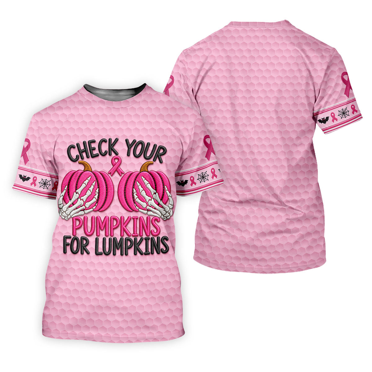 Pumpkins For Lumpkins Breast Cancer Polo Shirt, Polo Shirts For Men, Mens Golf Apparel