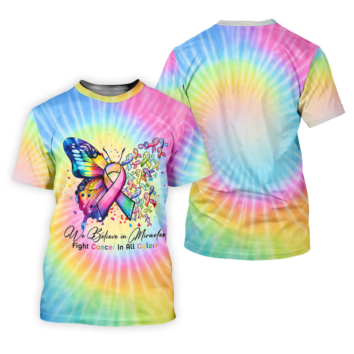 We Believe In Miracles Cancer Ribbon Polo Shirt, Women's Golf Polo, Golf Tops For Women