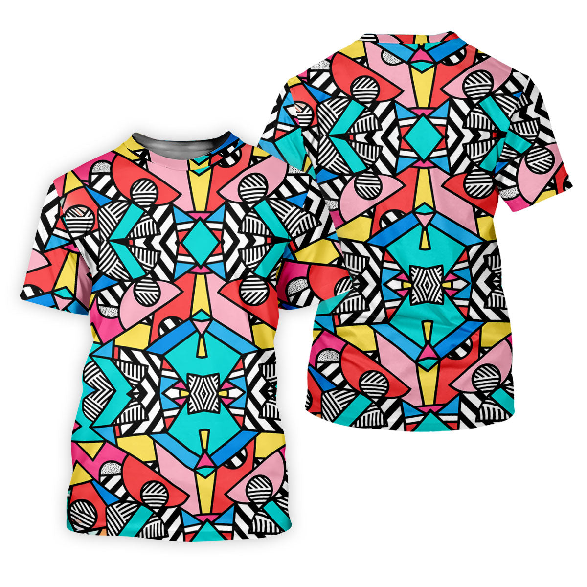 Abstract Geometric Pop Art Golf Polo Shirt, Women's Golf Tops, Women’s Golf Apparel