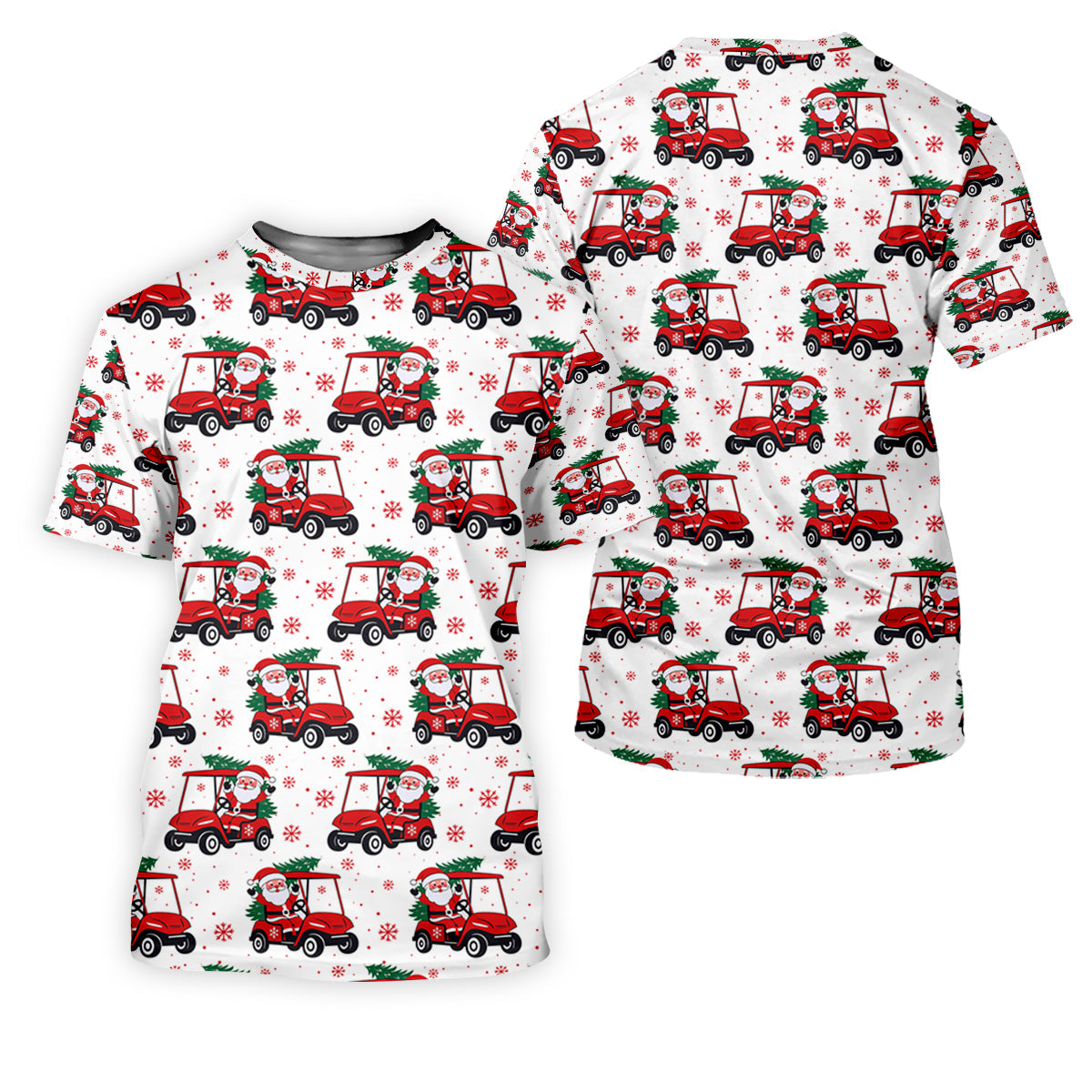 Santa Claus Golf Cart Fun Golf Shirts For Men, Christmas Golf Shirt, Polo Shirts For Men, Golf Gift For Men