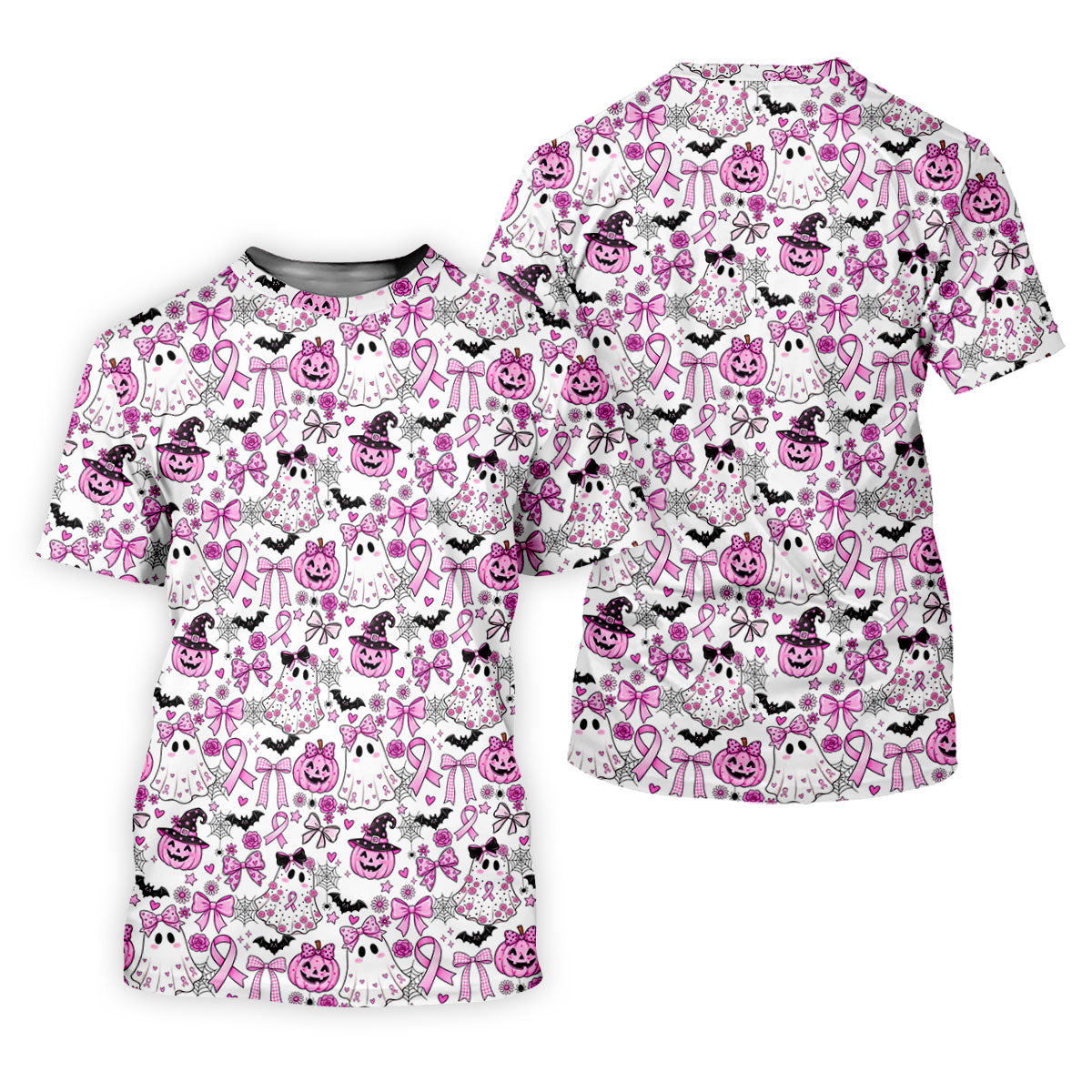 Pink Breast Cancer Witch Halloween Golf Polo Shirt, Womens Golf Polo, Golf Shirts For Women