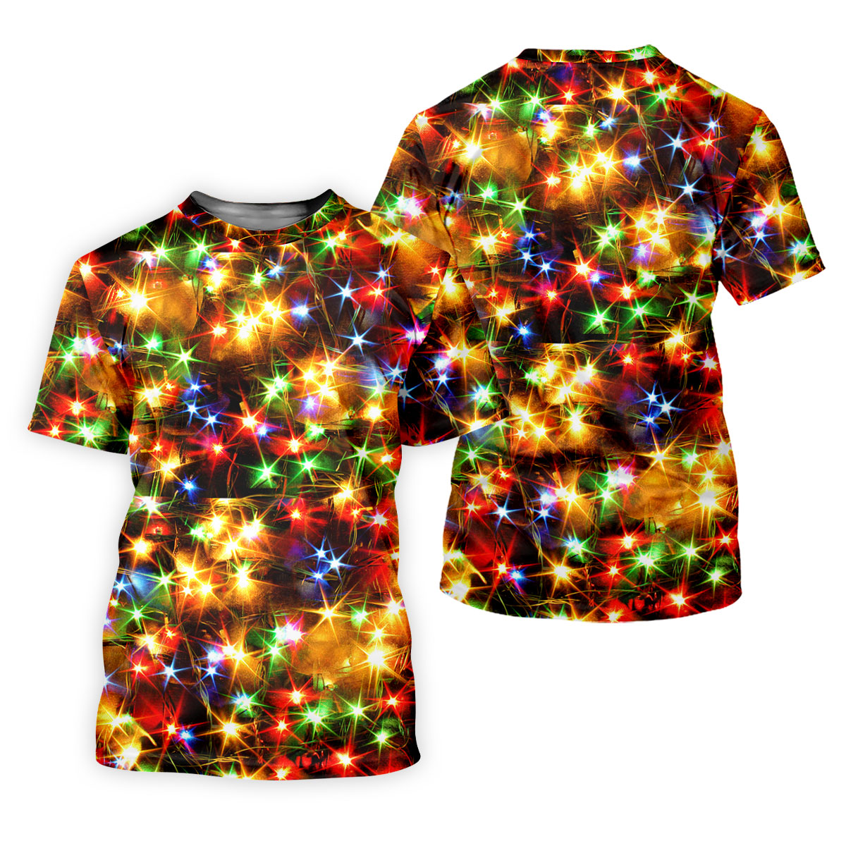 Sparkling Lights Christmas Golf Shirt, Mens Golf Shirts, Golf Apparel For Men