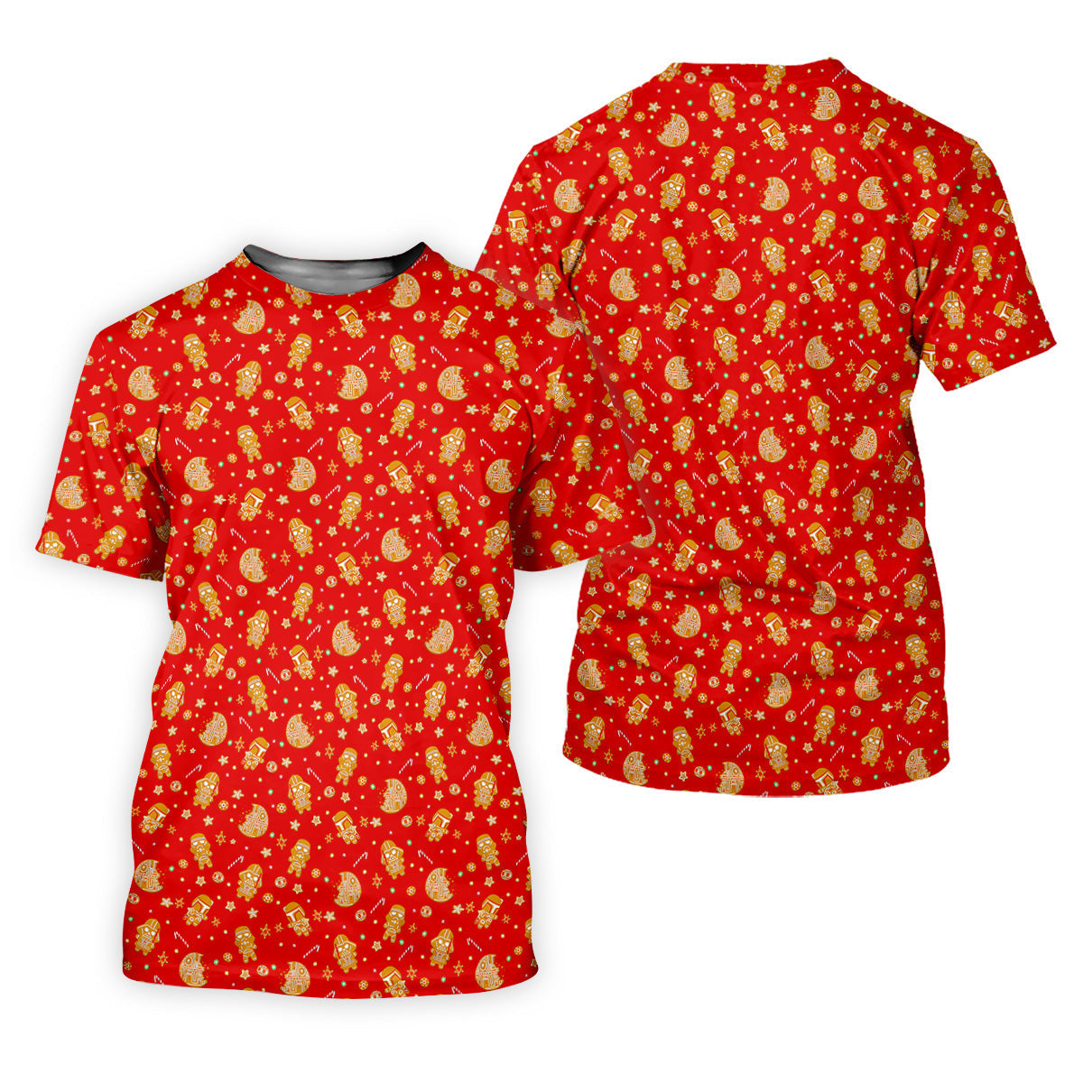 Gingerbread Character Christmas Golf Shirt, Red Golf Shirt, Polo Shirts For Men, Golf Gift For Men