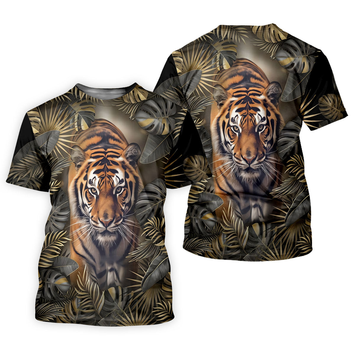 Majestic Tiger Tropical Golf Polo Shirt, Women's Golf Tops, Ladies Golf Shirt