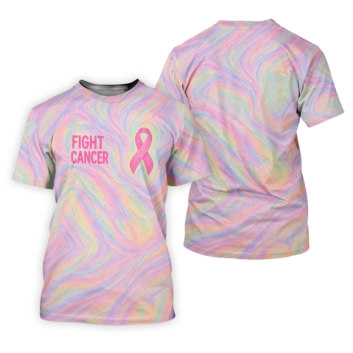 Fight Cancer Pink Ribbon Breast Cancer Polo Shirt, Golf Shirts For Men, Mens Polo Shirts