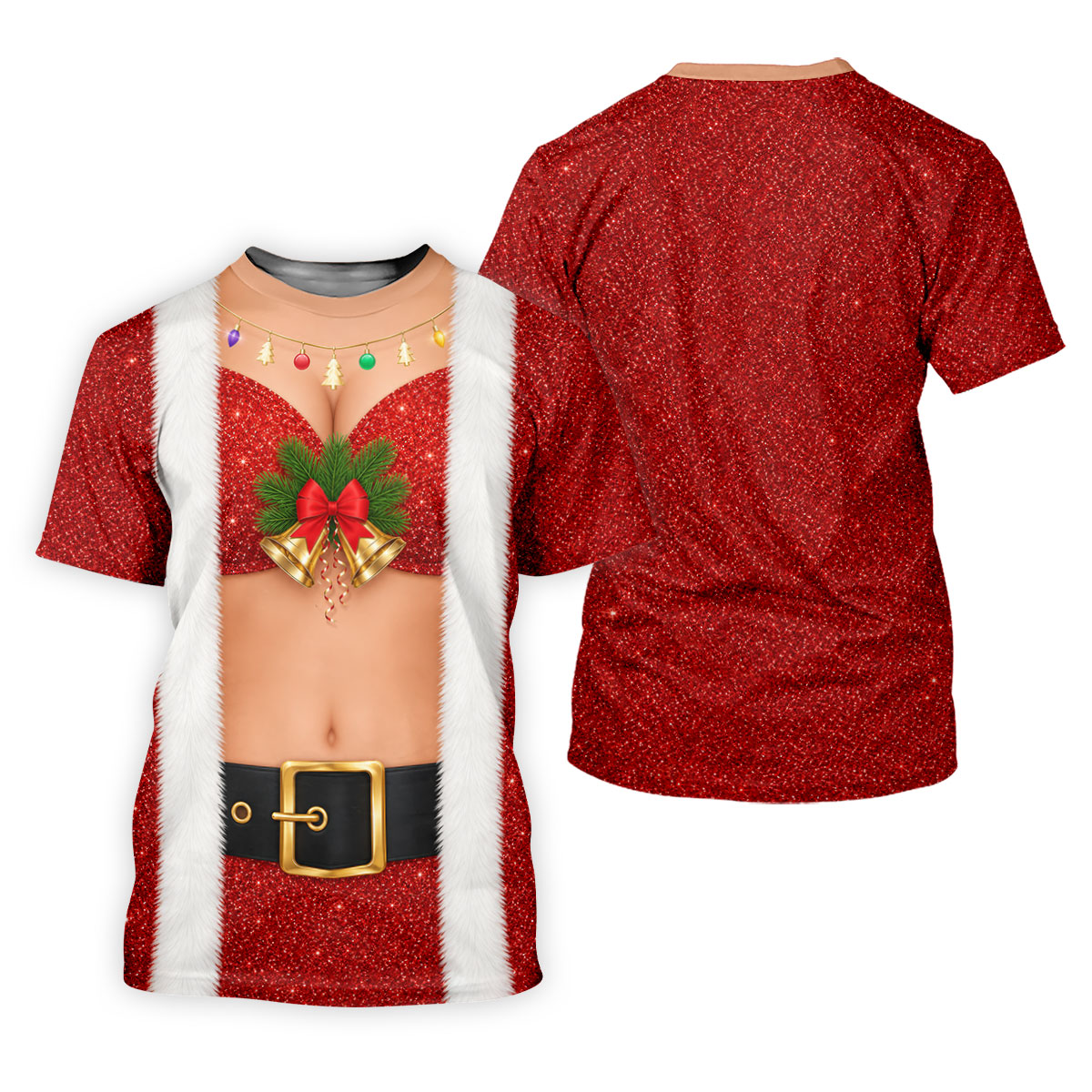 Men's Funny Mrs Claus Costume Golf Shirt, Christmas Golf Shirt, Golf Apparel For Men