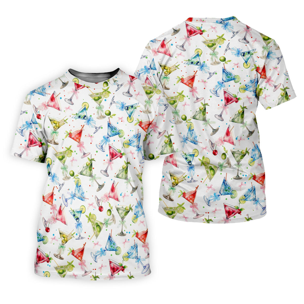 Coquette Martini Cinco De Mayo Celebration Golf Tops For Men, Summer Theme Polo Shirts For Men