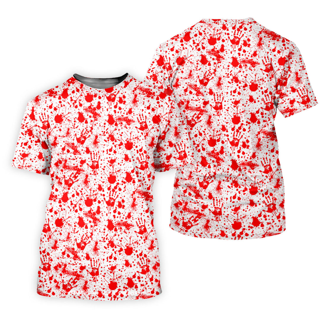Horror Character Blood Splatter Pattern Golf Polo Shirt, Women's Golf Polo, Ladies Golf Shirts