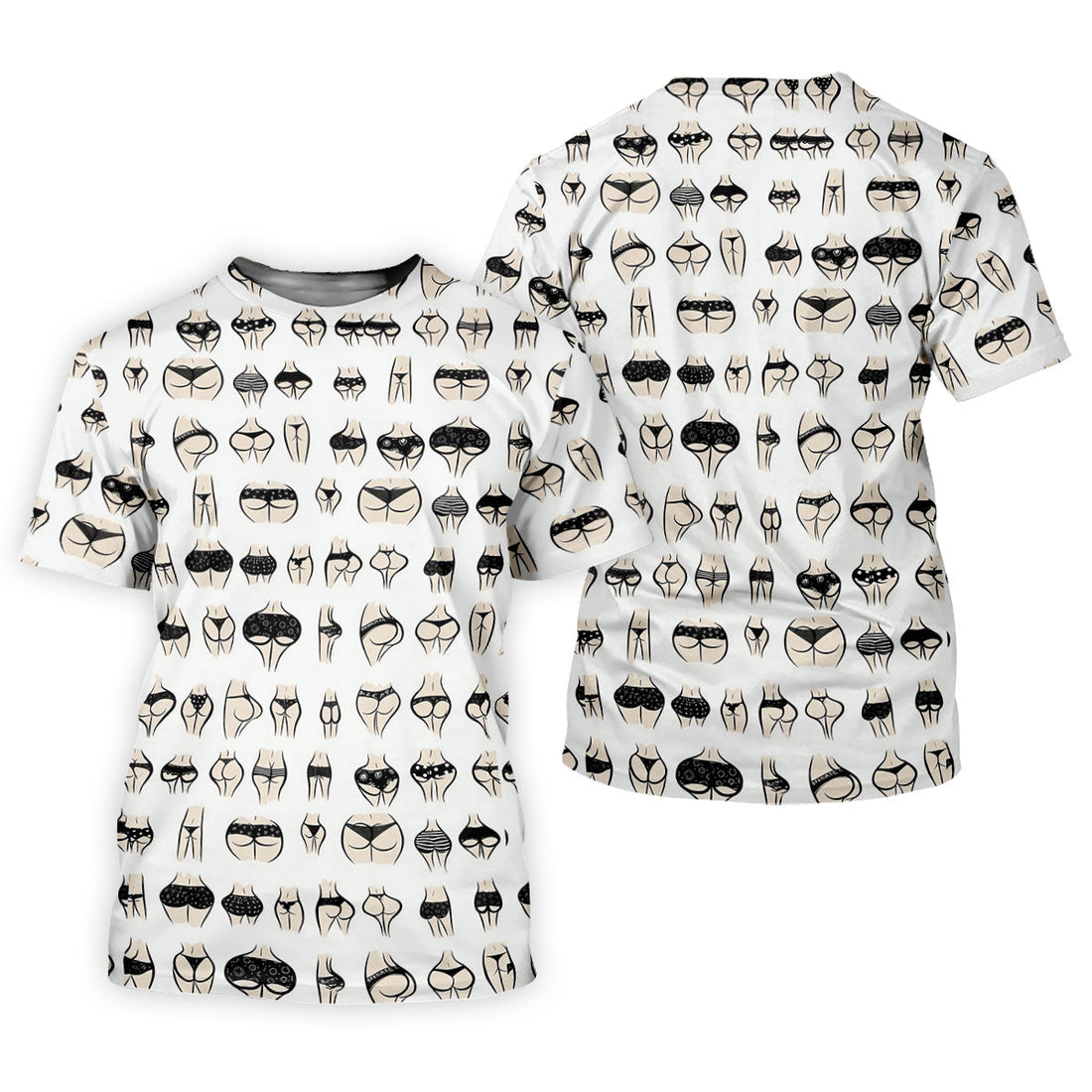 Funny Lingerie Butt Pattern Golf Polo Shirt, Golf Polo Shirts For Men, Mens Polo Shirts