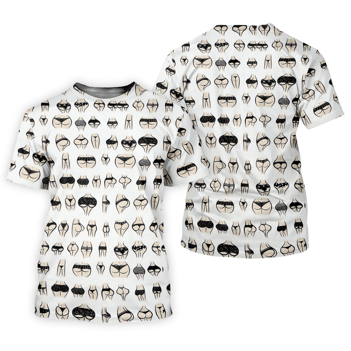 Funny Lingerie Butt Pattern Golf Polo Shirt, Golf Polo Shirts For Men, Mens Polo Shirts