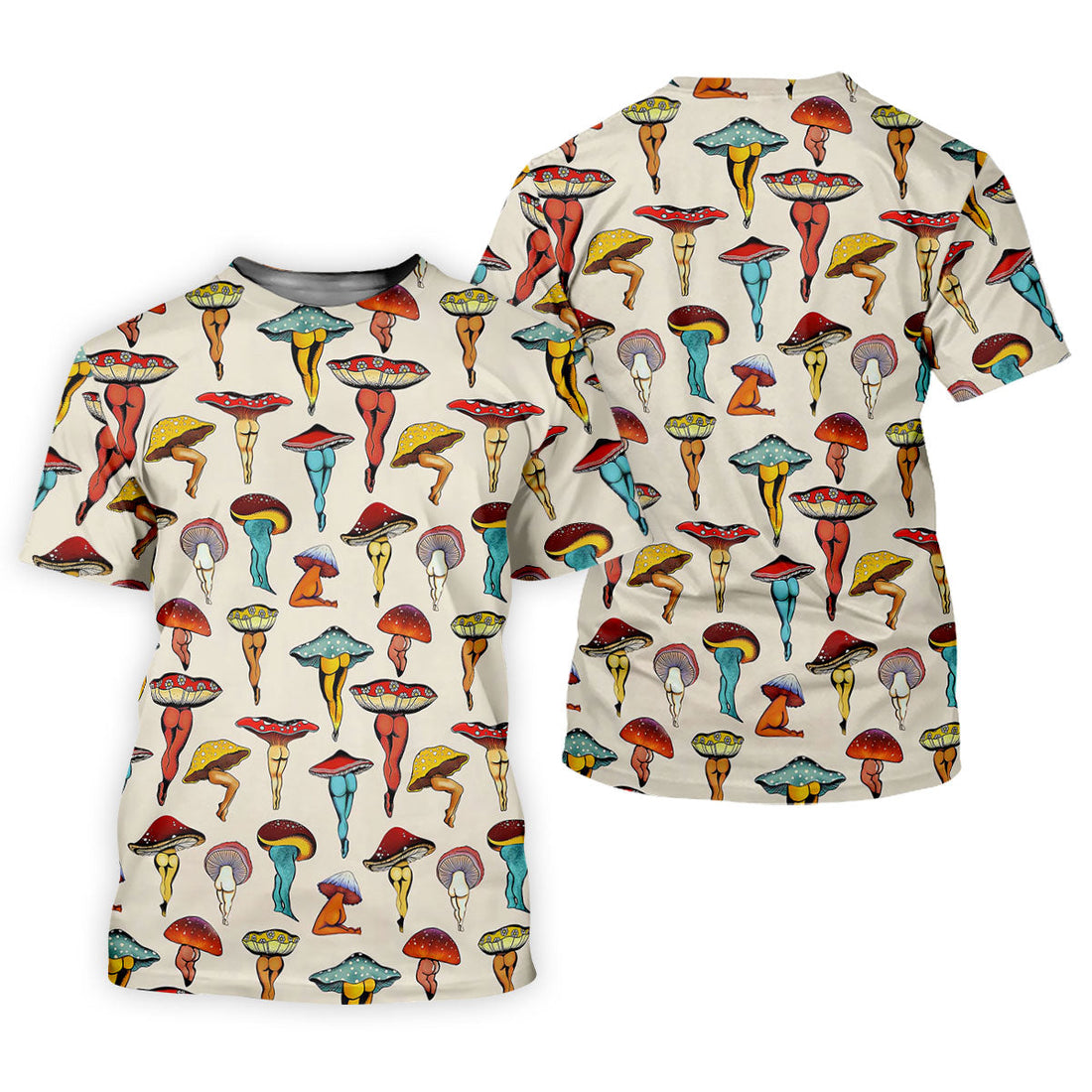 Funny Mushroom Legs Pattern Golf Polo Shirt, Golf Shirts For Women, Women’s Golf Polo
