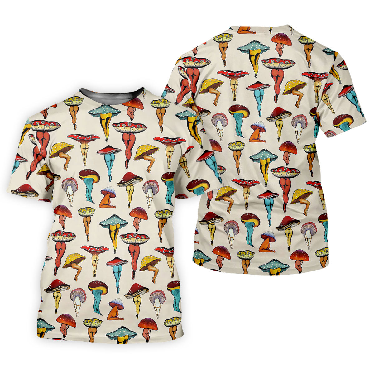 Funny Mushroom Legs Pattern Golf Polo Shirt, Golf Shirts For Women, Women’s Golf Polo