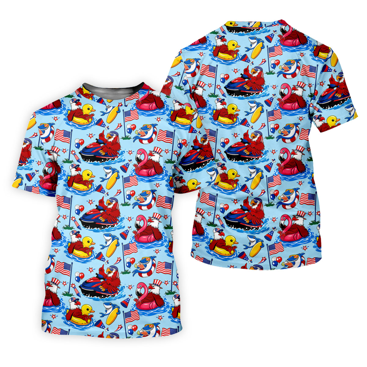 Tropical Pool Party Animal Golf Shirt, 250 Years USA Patriotic Golf Shirt, 4th Of July Golf Shirt, Golf Shirts For Men
