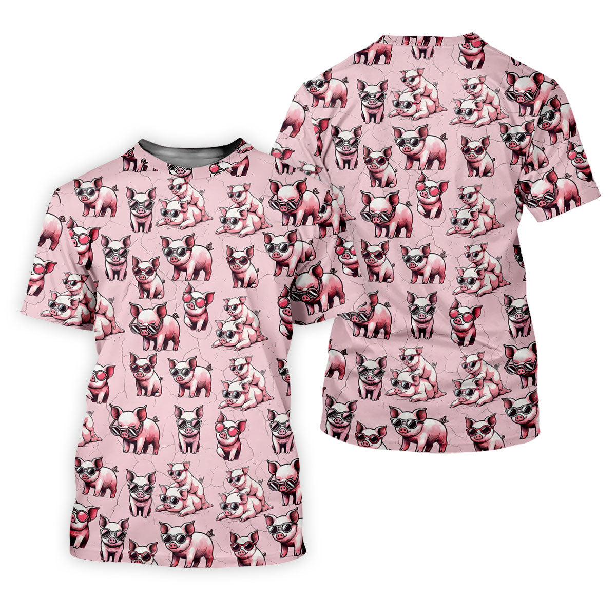 Cute Piglets Wearing Sunglasses Hawaiian Golf Polo, Golf Tops For Women, Golfing Apparel