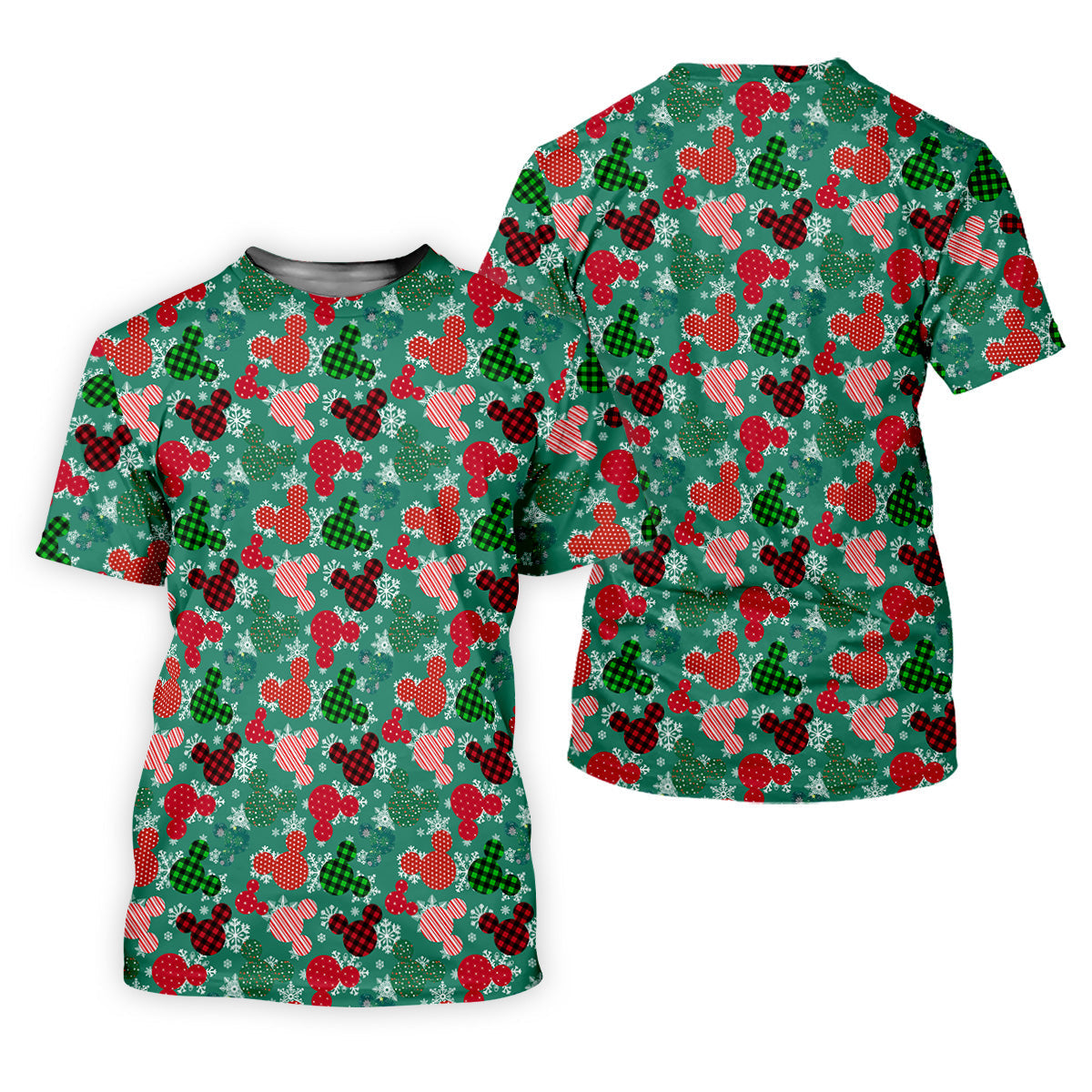 Adorable Cartoon Characters Xmas Golf Shirts, Cute Golf Outfit, Polo Shirts For Men, Christmas Golf Shirt