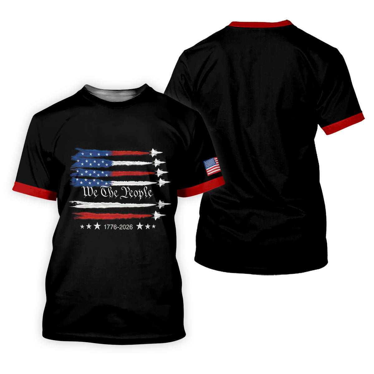 Independence Day Flag We The People Golf Shirt, Patriotic 4th Of July Golf Shirt For Women