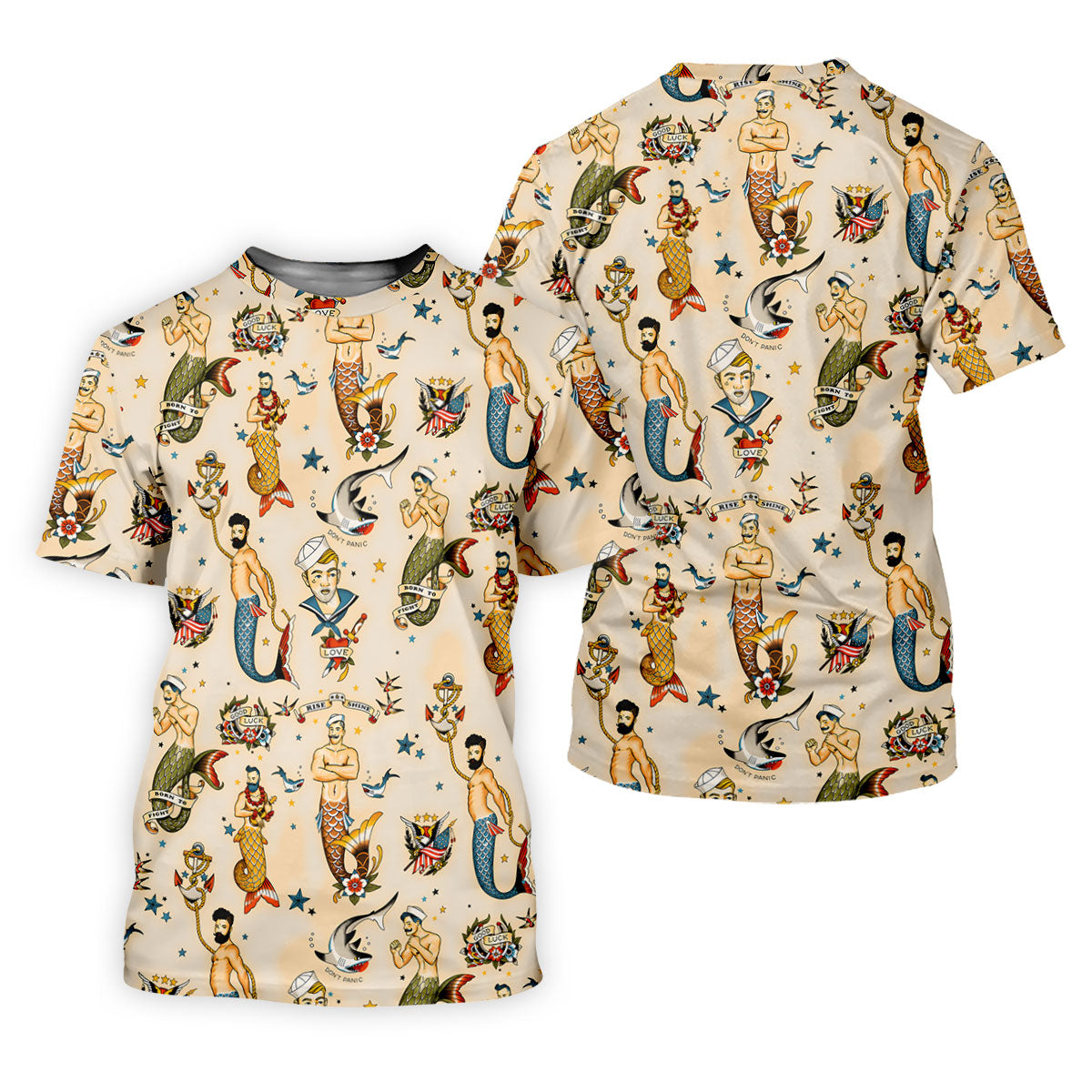 Mermen Rise And Shine Fun Women's Golf Shirts, Gay Pride Month Celebrate Golf Shirt For Women