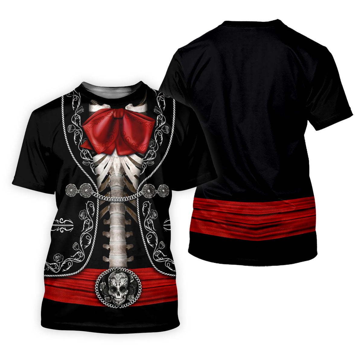 Mexican Fiesta Theme Red Costume Golf Tops For Men, Cinco De Mayo Celebration Golf Shirts For Men
