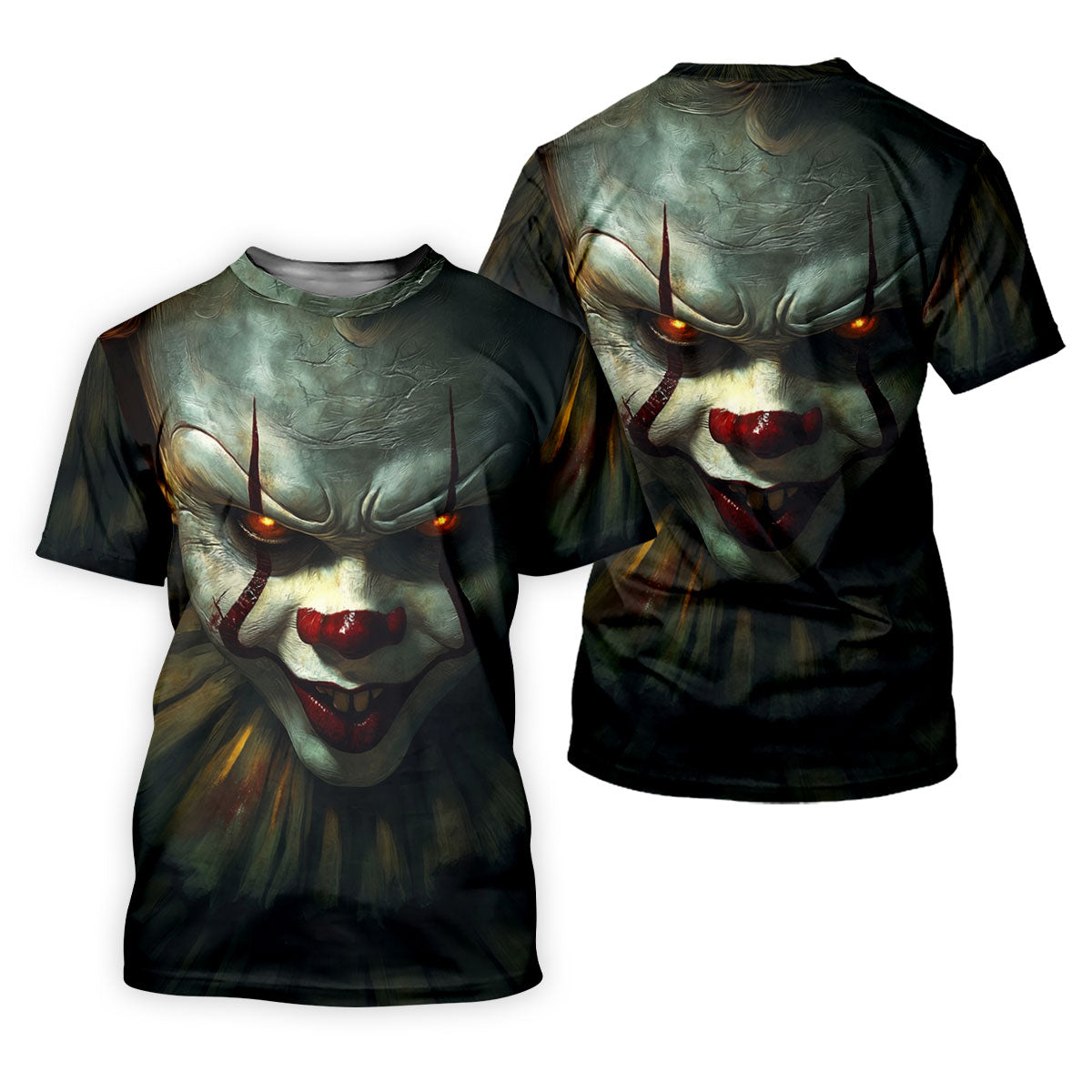 Scary Clown Face Halloween Polo Shirt, Golf Tops For Women, Women’s Golf Apparel