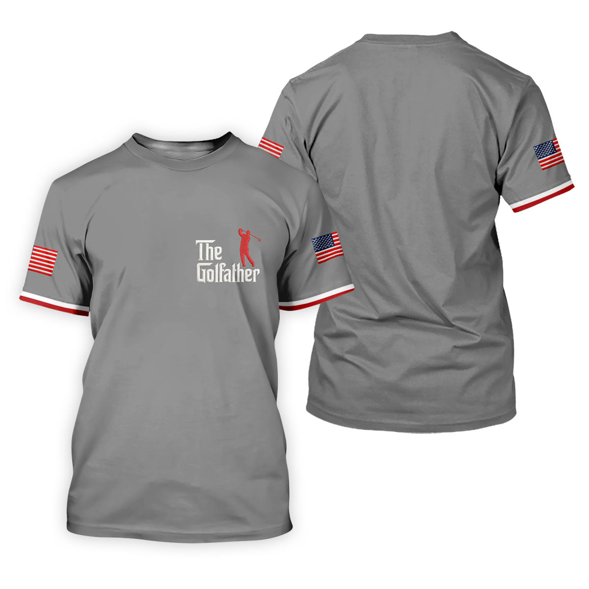The Golfather Father's Day Golf Shirt, Men's Funny Golf Shirts, Golf Gift For Dad