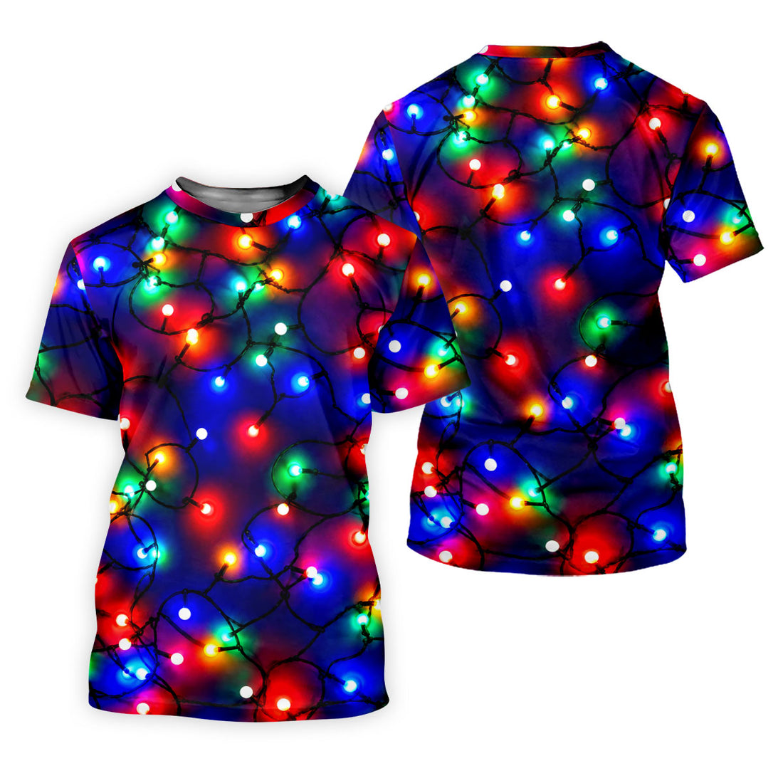 Colorful Christmas Lights Golf Polo Shirt, Christmas Golf Shirt, Golf Tops For Women