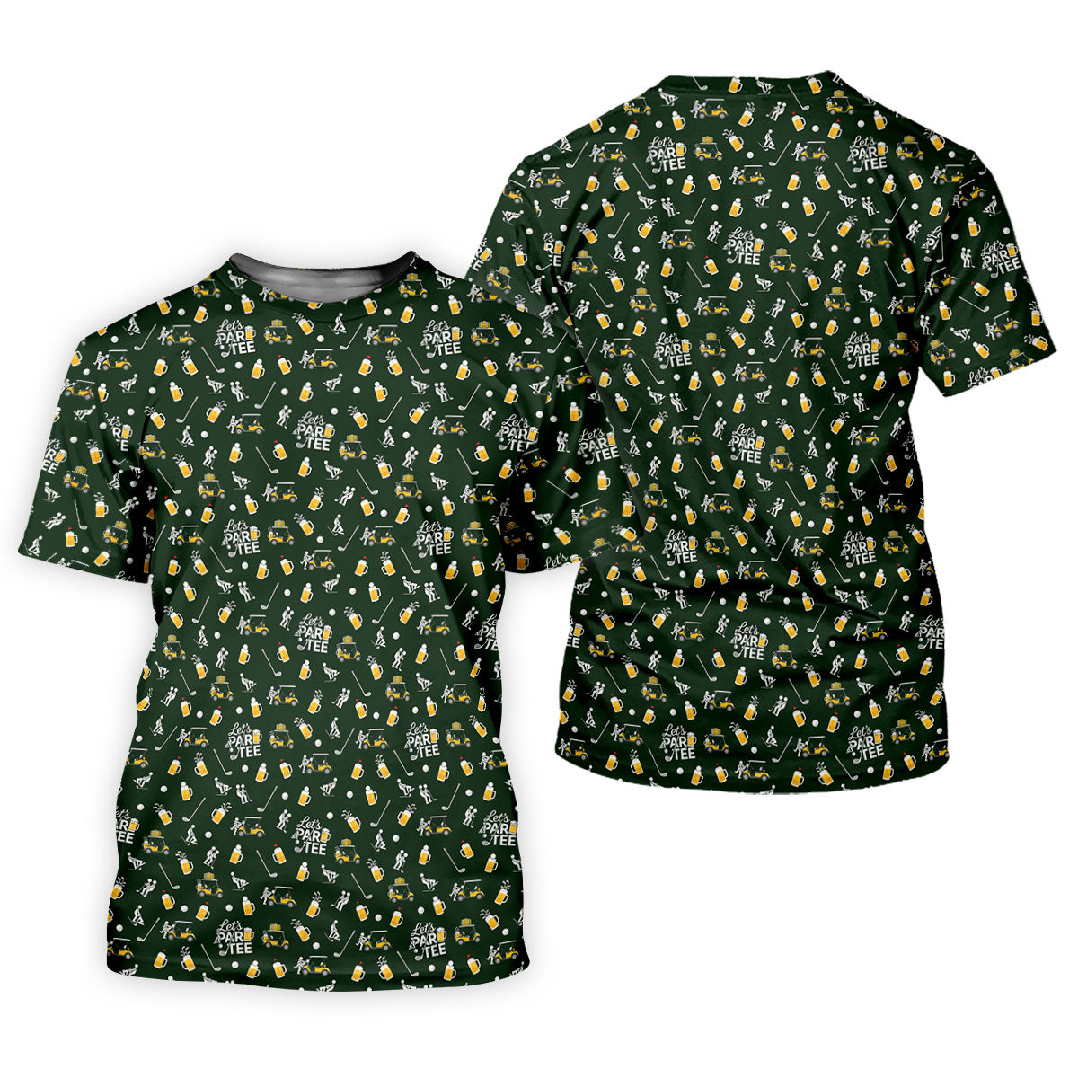 Let's Par Tee Funny Golf Pattern Polo Shirt, Ladies Golf Shirt, Women's Golf Apparel