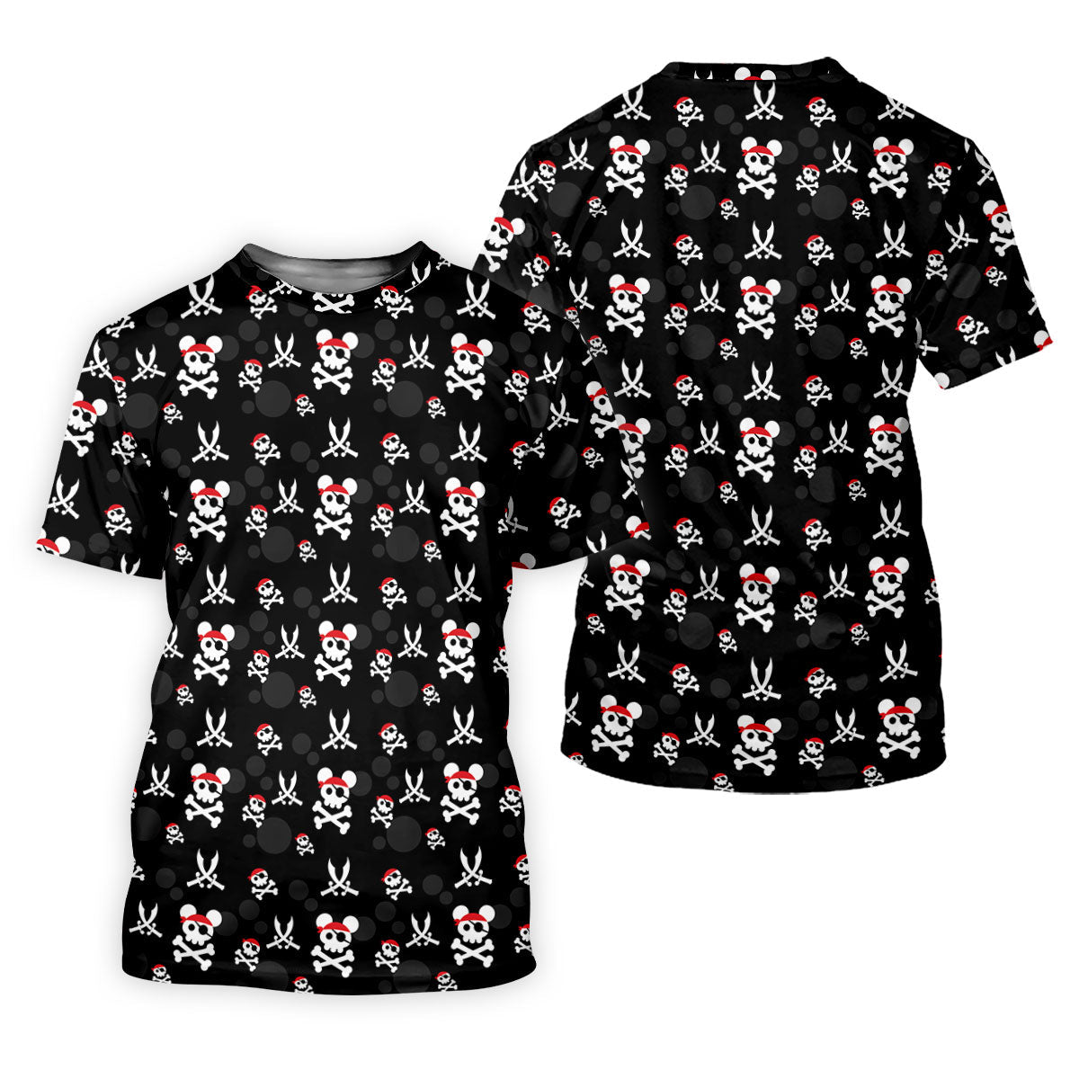 Pirate Skull Mouse Halloween Golf Polo Shirt, Halloween Horror Character, Women's Golf Polo