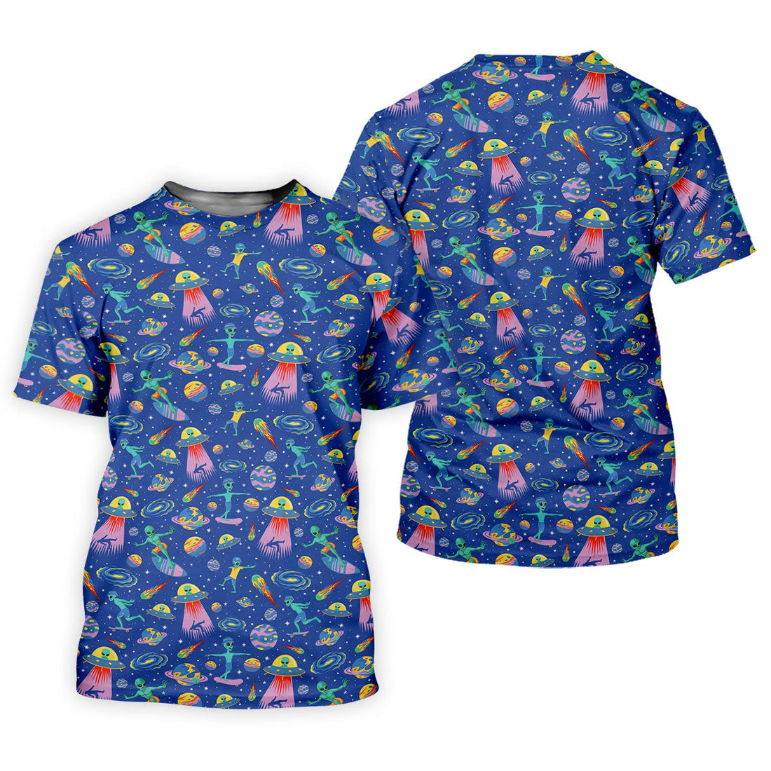 Surfing Alien Space Galaxy Hawaiian Golf Shirt, Golf Shirts For Women, Performance Golf Shirt