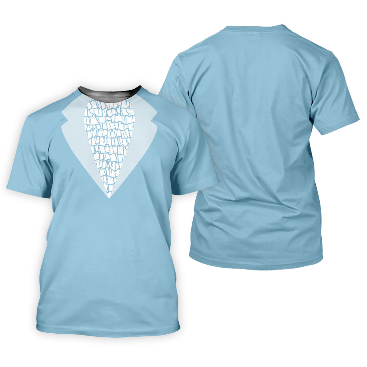 Light Blue Tuxedo Fun Women's Golf Shirts, Retro Golf Shirt, Ladies Golf Tops