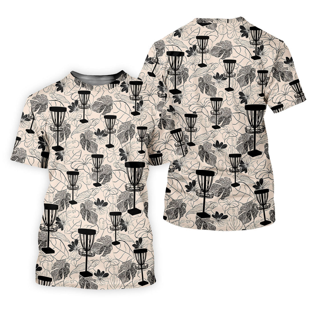 Minimalist Botanical Disc Golf Polo Shirt, Ladies Golf Shirts, Women’s Golf Apparel