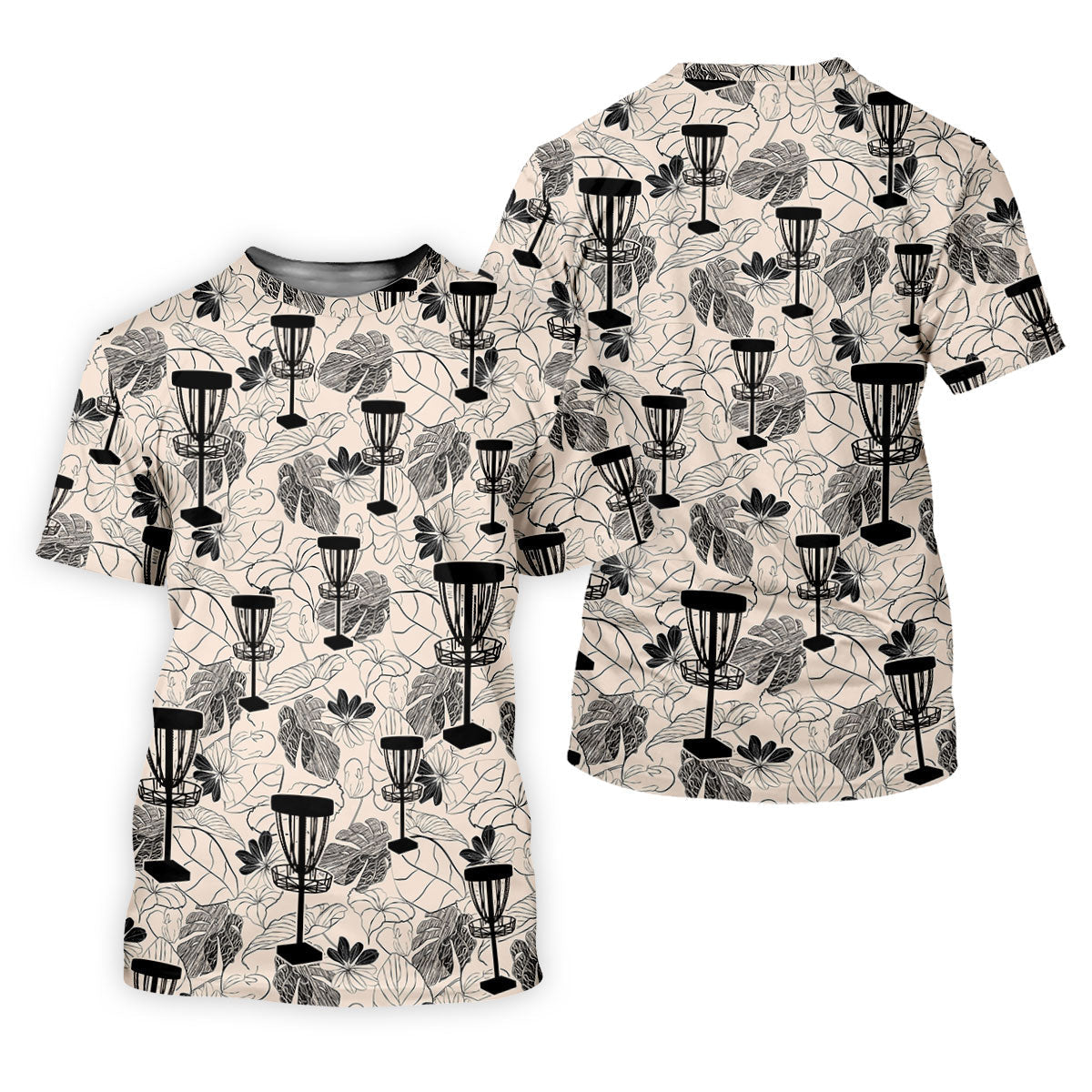 Minimalist Botanical Disc Golf Polo Shirt, Ladies Golf Shirts, Women’s Golf Apparel