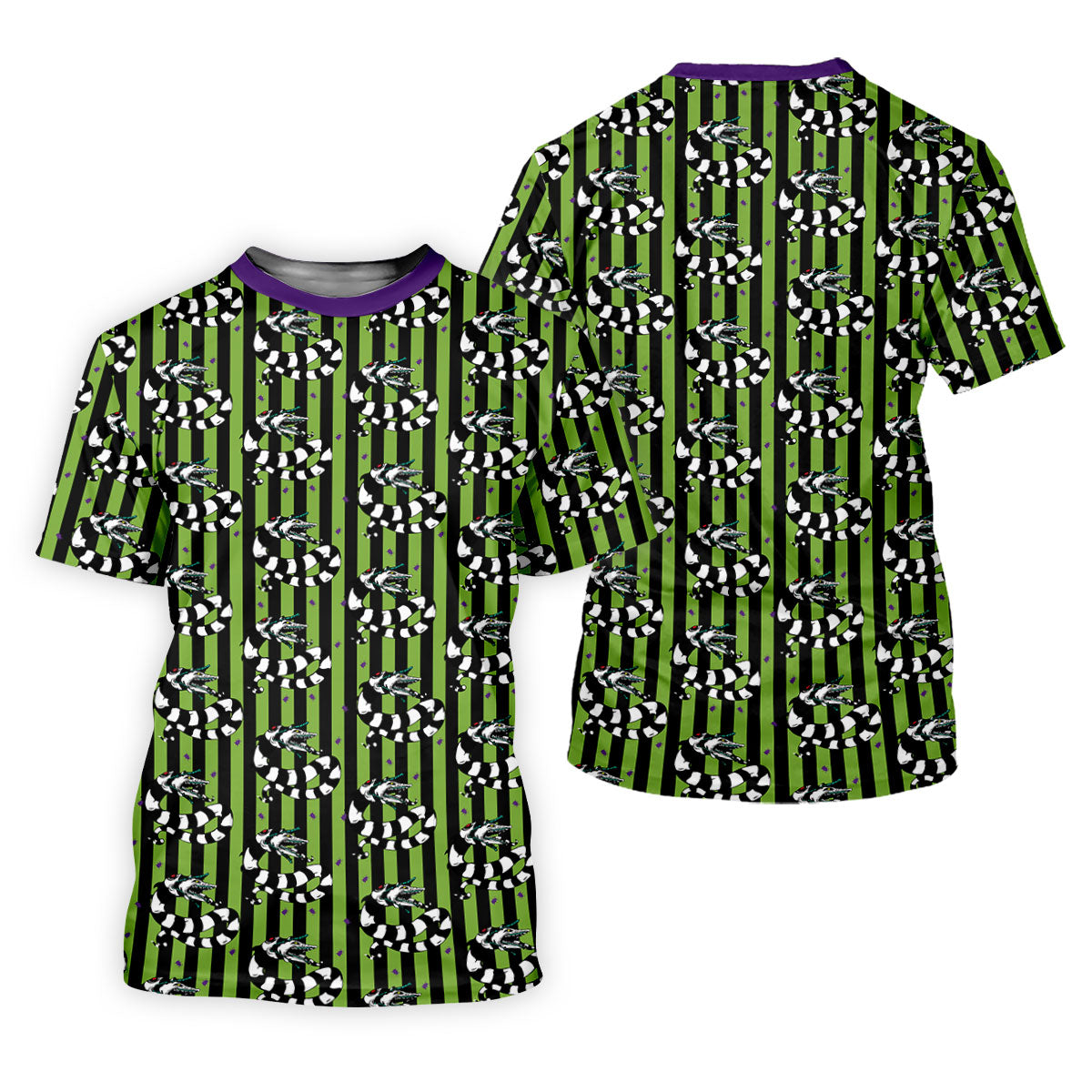 Beetle Stripe Snake Halloween Golf Polo Shirt for Men, Golf Polo Shirts For Men, Printed Golf Shirts