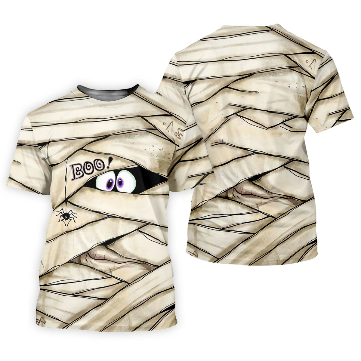Cute Mummy Peeking Eyes BOO Halloween Golf Polo Shirt, Womens Golf Polo, Ladies Golf Shirts