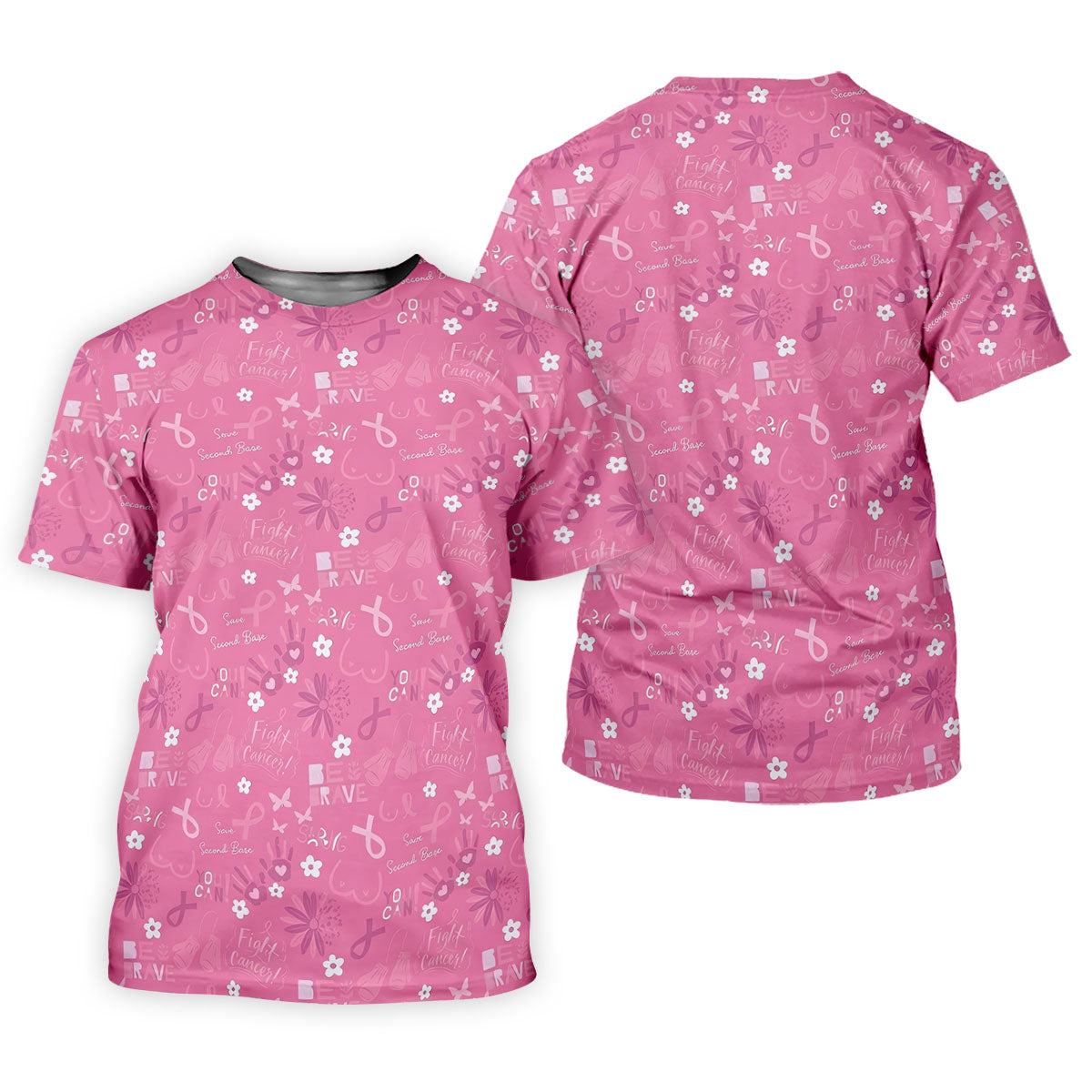 Save Second Base Fight Breast Cancer Polo Shirt, Women’s Golf Polo, Ladies Golf Shirts