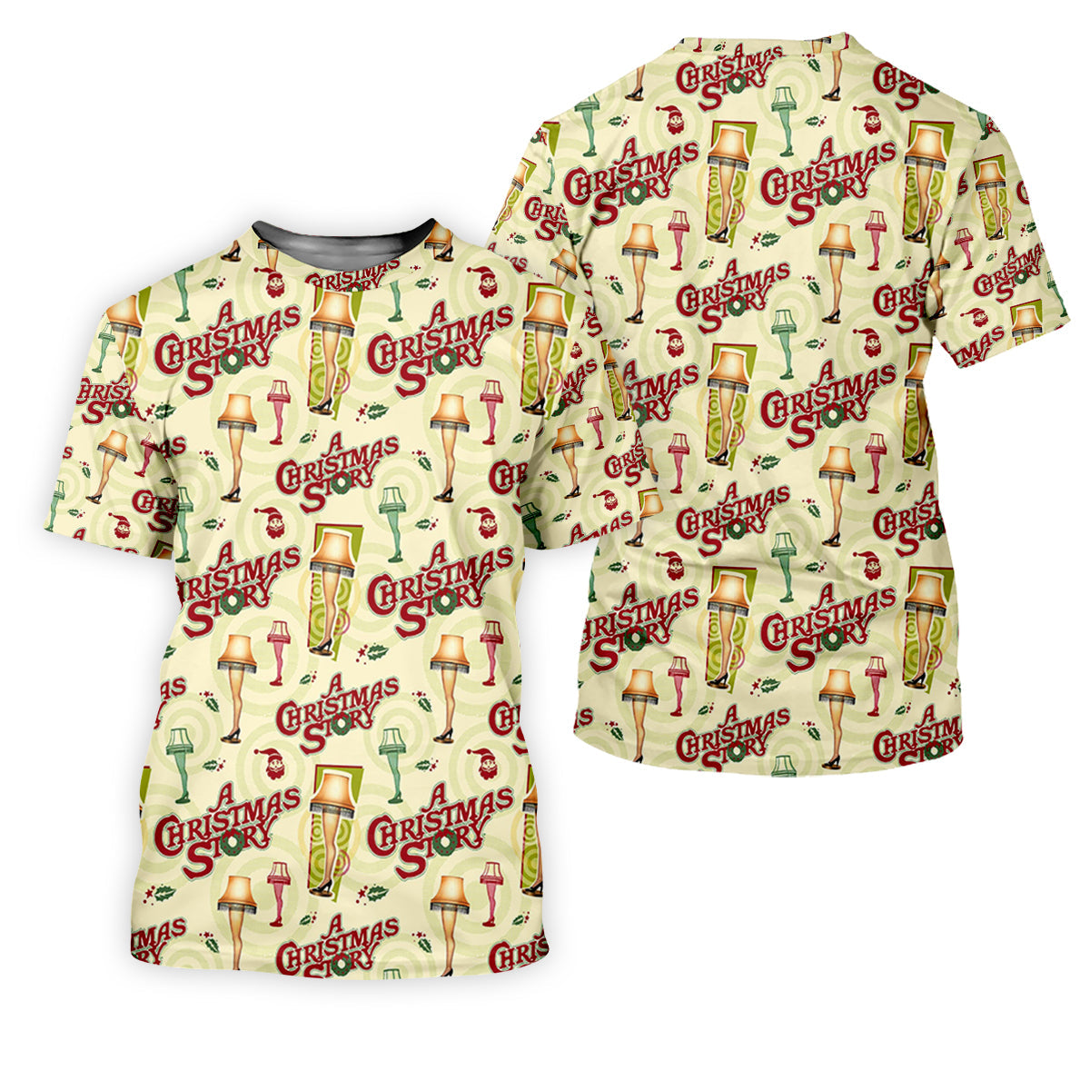 Christmas Story Leg Lamp Golf Tops For Men, Fun Golf Shirts For Men, Christmas Golf Shirt, Polo Shirts For Men
