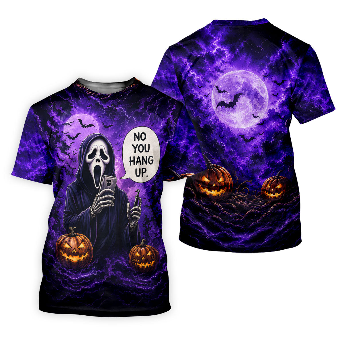 No You Hang Up Halloween Horror Character Shirt, Golf Shirts For Women, Printed Golf Shirt