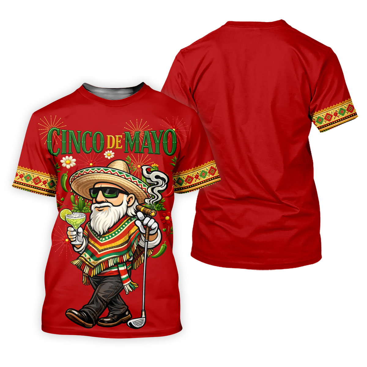 Margarita Man Cinco De Mayo Celebration Red Golf Shirt, Fiesta Theme Golf Shirt For Women