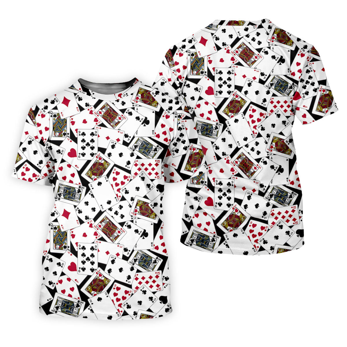 Playing Cards Poker Pattern Hawaiian Golf Shirt, Golf Polo Shirts For Men, Mens Golf Apparel