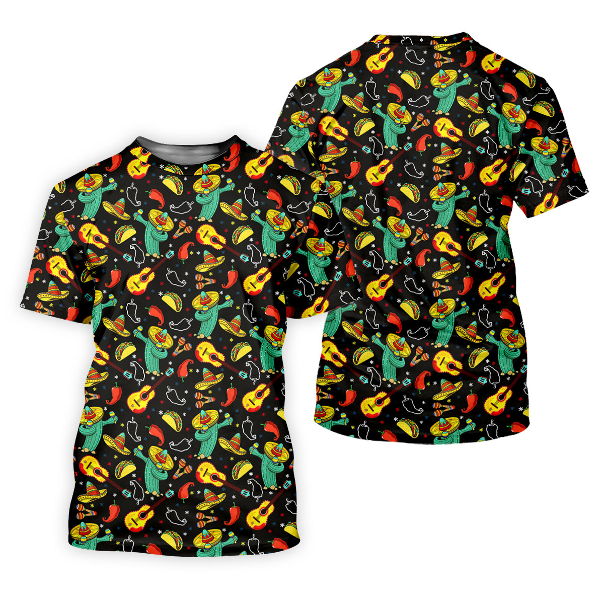 Funny Cactus Mexican Culture Traditions Golf Tops For Men, Cinco De Mayo Celebration Golf Shirts For Men