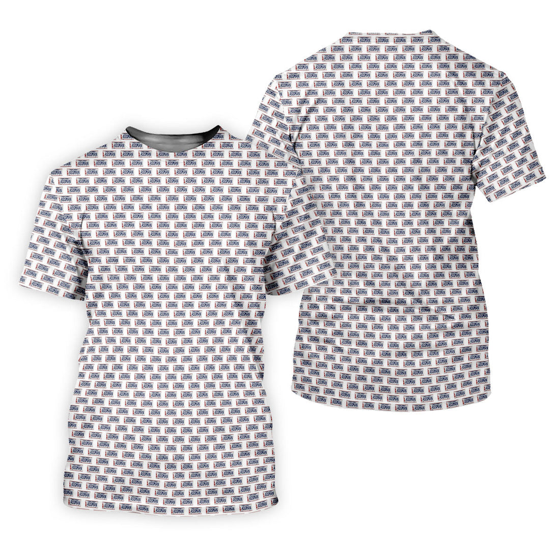 White New York Assman Pattern Polo Shirt, Mens Golf Shirts, Hawaiian Golf Shirt, Golf Polo Shirts For Men