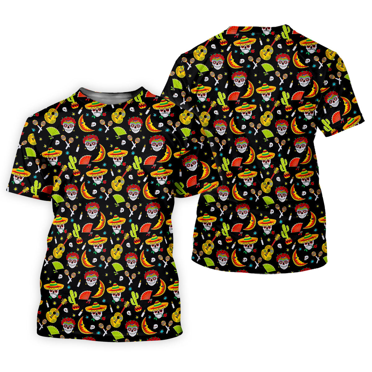 Day Of The Dead Mexican Symbols Cinco De Mayo Celebration Fiesta Themed Golf Shirt For Women