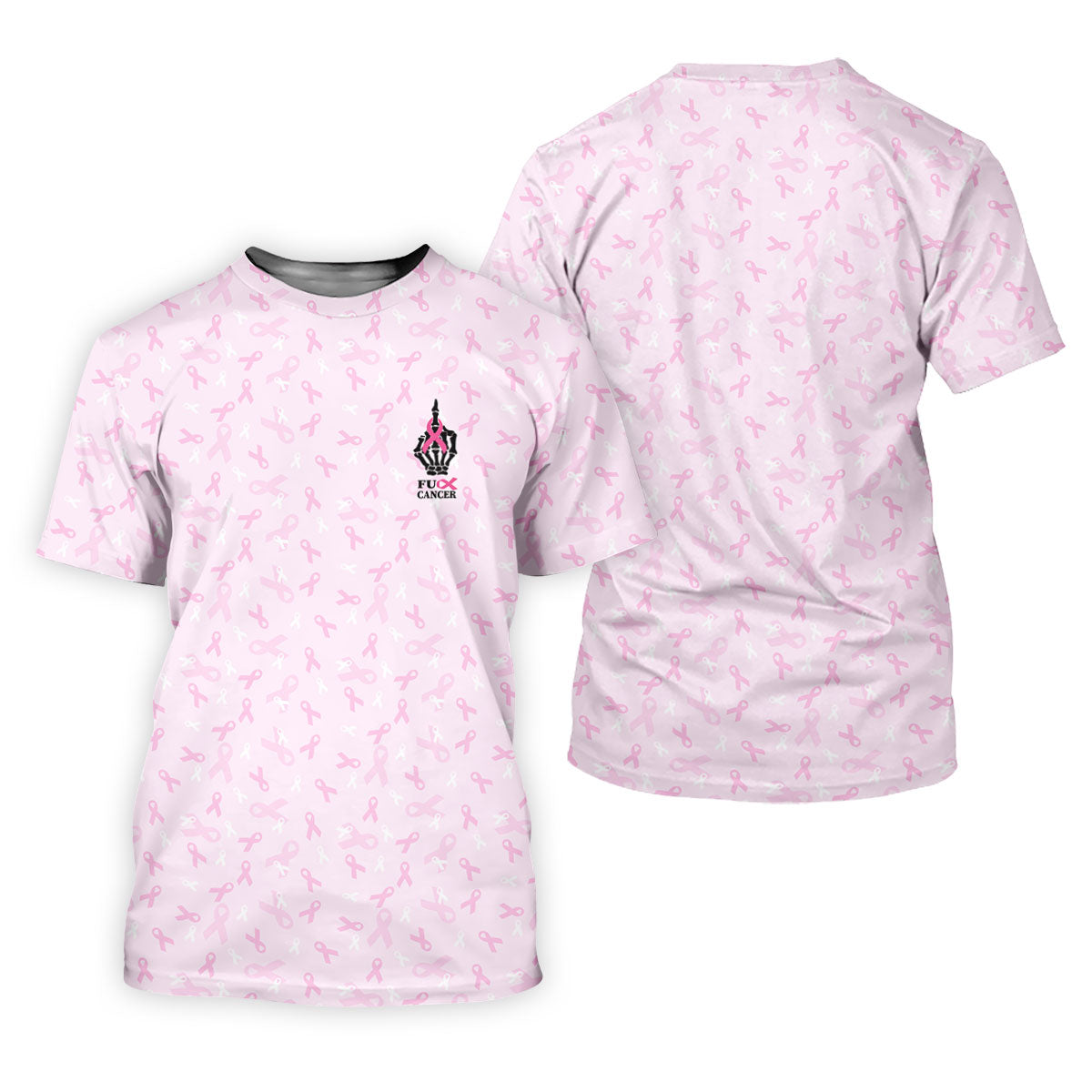 Fuck Cancer Skeleton Hand Breast Cancer Polo, Mens Golf Apparel, Polo Shirts For Men