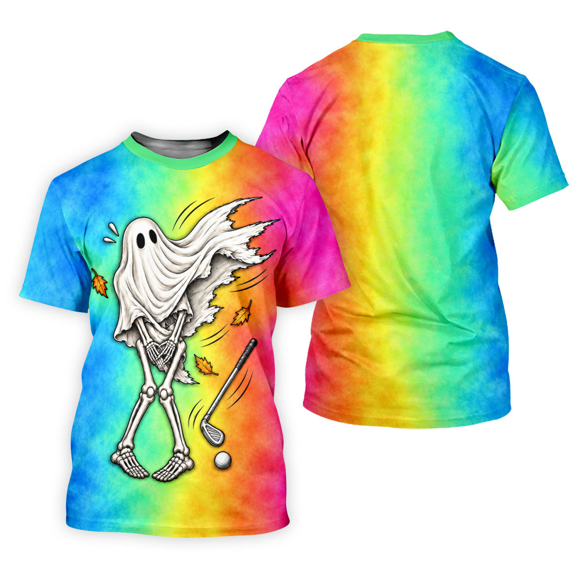 Windy Skeleton Ghost Golf Polo Shirt, Women's Halloween Shirt, Ladies Golf Shirts