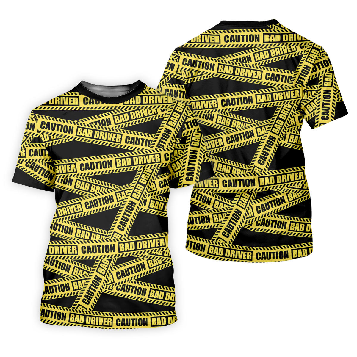 Funny Bad Driver Caution Tape Golf Polo Shirt, Golf Shirts For Women, Performance Golf Shirt