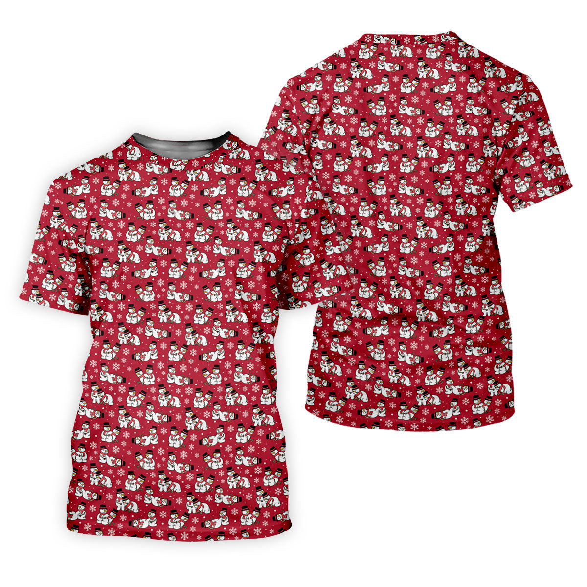 Naughty Snowman Red Golf Shirt, Christmas Golf Shirt, Fun Golf Shirts For Men, Polo Shirts For Men
