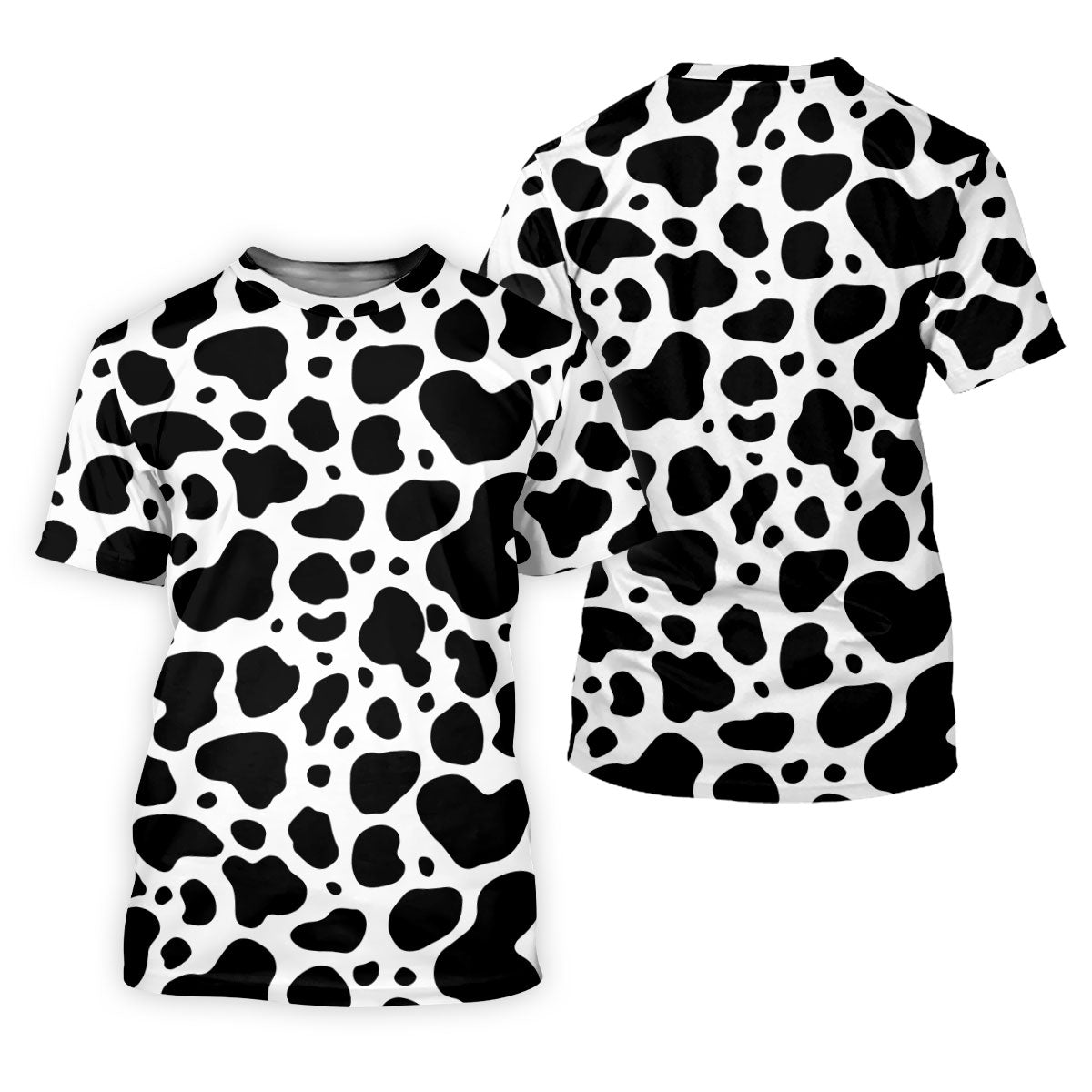 Cowhide Pattern Golf Shirt, Western Ranch Inspired Design, Golf Shirt For Men